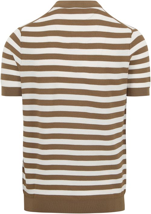Blue Industry Polo M10 Rayures Marron Product / Achterkant