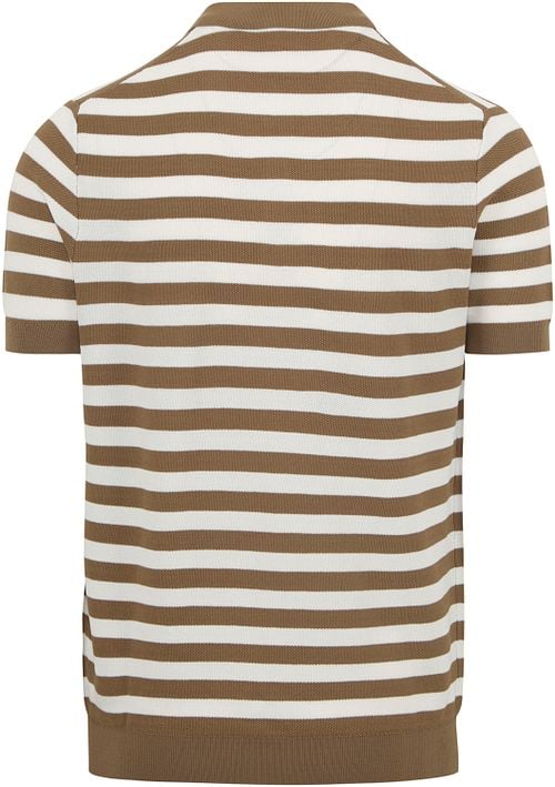 Blue Industry M10 Polo Shirt Stripes Brown Product / Achterkant