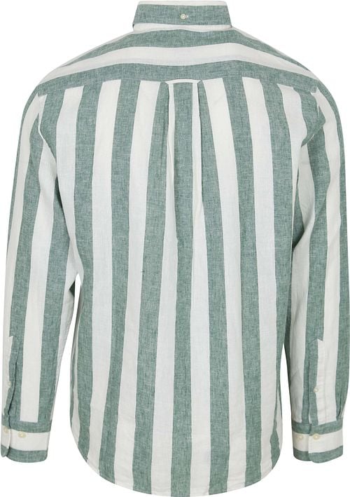 Gant Overhemd Streep Bold Linnen Groen Product / Achterkant