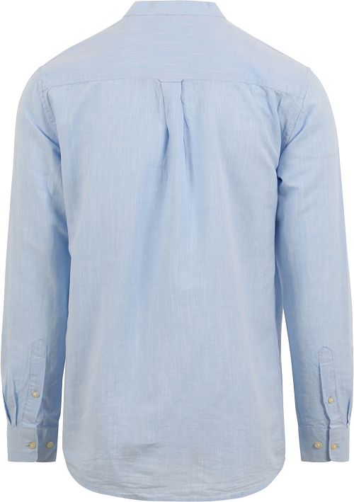KnowledgeCotton Apparel Chemise Lin Bleu Clair Product / Achterkant