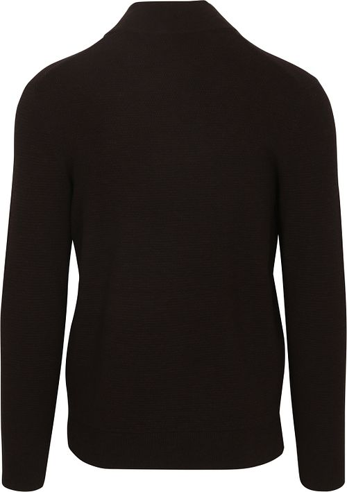 Profuomo Pullover Half Zip Structure Marron Product / Achterkant