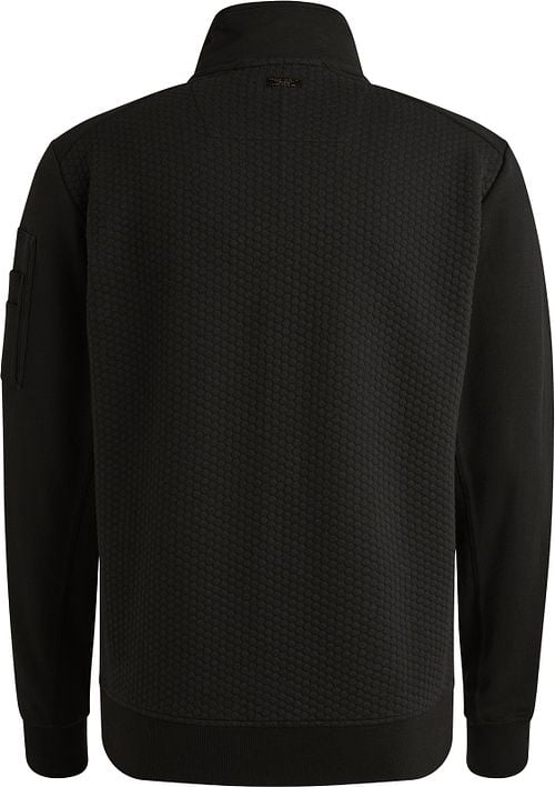 PME Legend Strickjacke Jacquard Interlock Schwarz