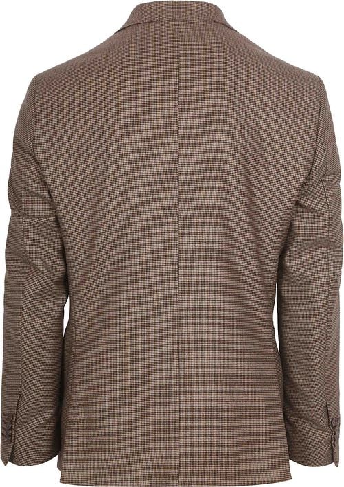 Suitable Pied De Poule Blazer Wool Brown Product / Achterkant