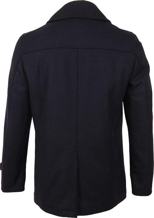 Suitable Prestige Coat Nathan Wol Blend Donkerblauw Product / Achterkant