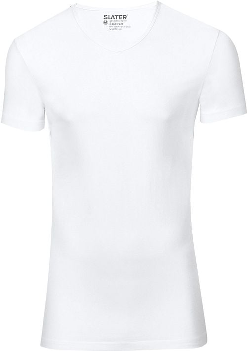 Slater 2er-Pack Stretch V-Ausschnitt T-shirt Weiß Product
