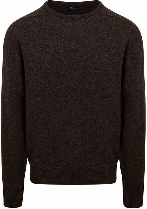 William Lockie O-Auschnitt Pullover Lammwolle Cocoa Braun Product
