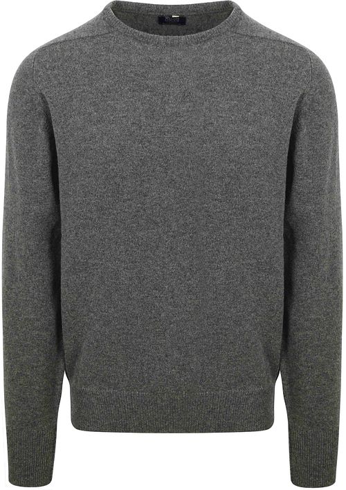 William Lockie O-Auschnitt Pullover Lammwolle Gliff Grau Product