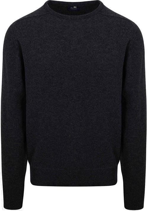 William Lockie Pullover Lambswool Charcoal Dark Grey Product