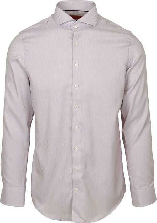 Suitable Overhemd Jacquard Luxe Rood
