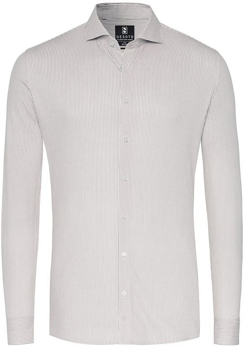 Desoto Essential Overhemd Hai Piqué Strepen Beige Product