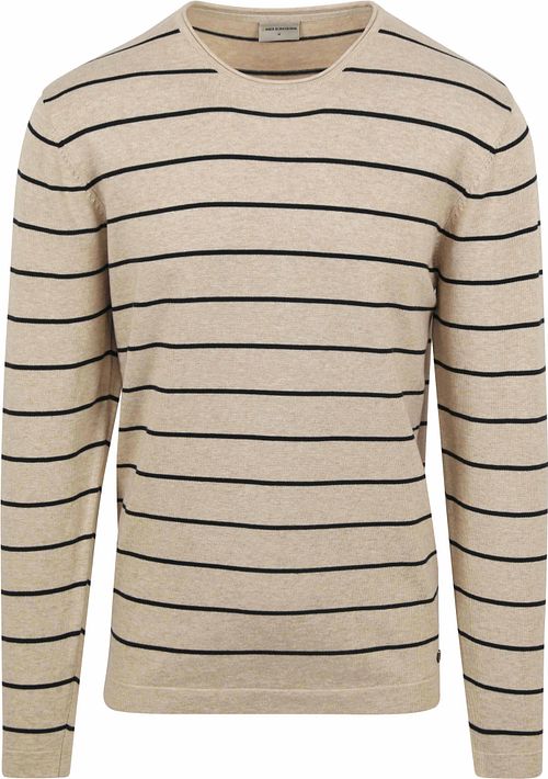 No Excess Sweater Stripe Beige Product