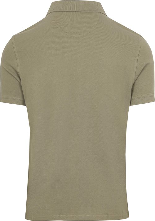 Barbour Pique Polo Shirt Dusty Green Product / Achterkant