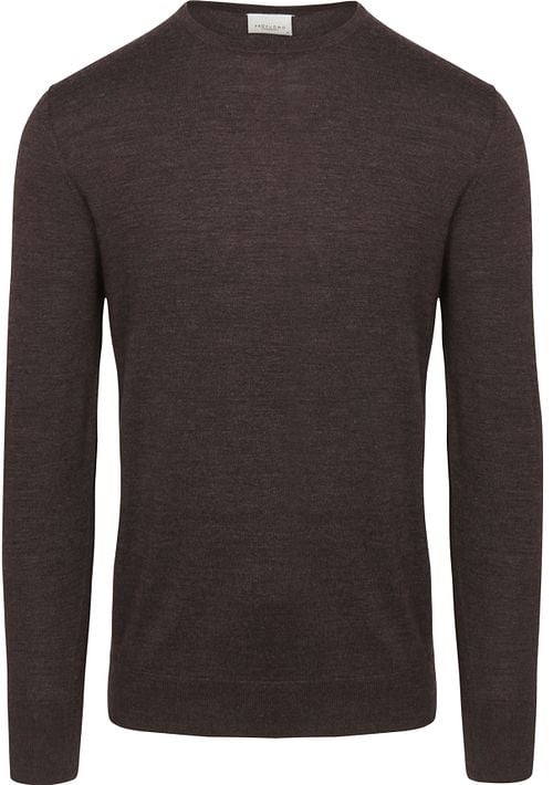Profuomo Pullover Merinowol Donkerbruin Product