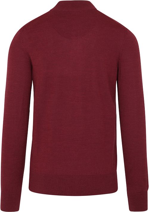 State Of Art Half Zip Wool Mix Bordeaux Red Product / Achterkant