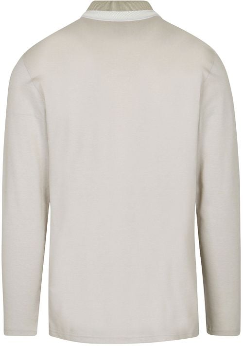 BOSS Polo Peoxfordlong Beige Product / Achterkant