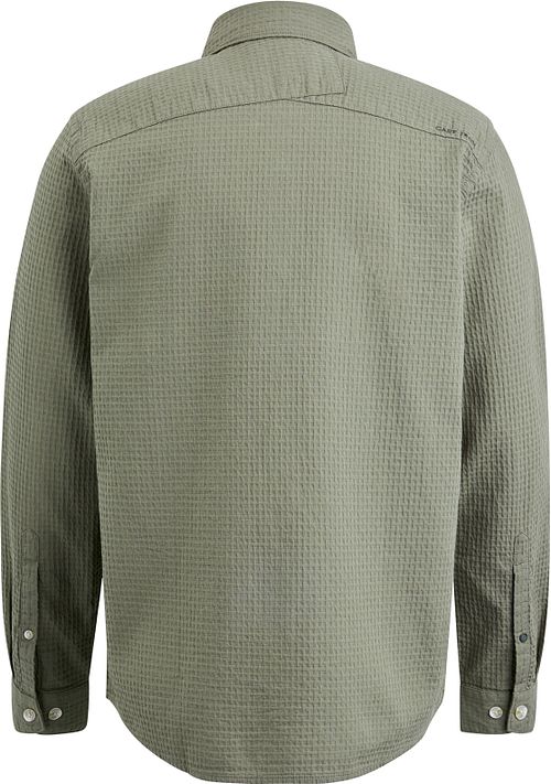 Cast Iron Overshirt Waffelstruktur Grün Product / Achterkant
