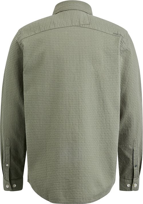 Cast Iron Overshirt Waffle Structure Green Product / Achterkant