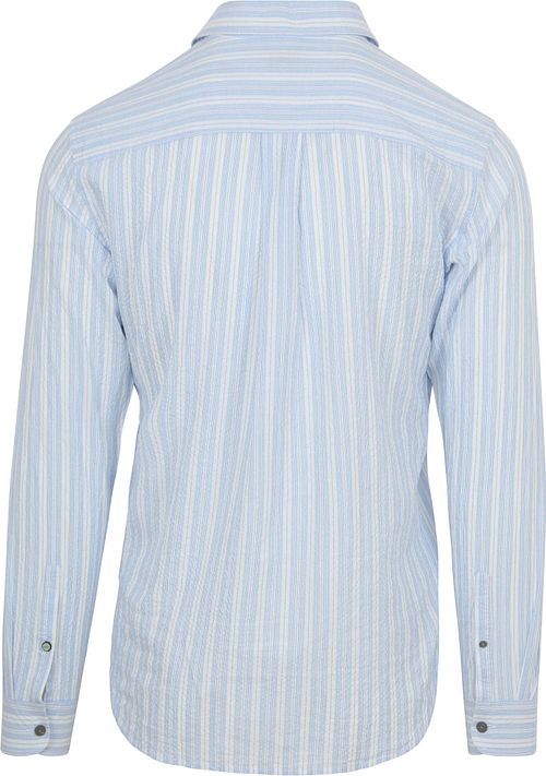 Dstrezzed Shirt Clay Seersucker Blue Stripe Product / Achterkant