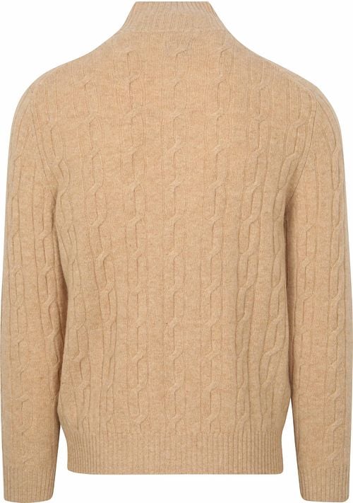 Gant Halfzip Lambswool Sweater Cable Beige