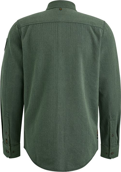 PME Legend Shirt Flanel Herringbone Green Product / Achterkant