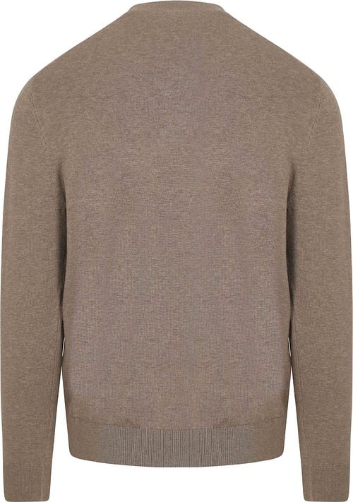 Profuomo Pullover Luxury Basic Taupe Product / Achterkant