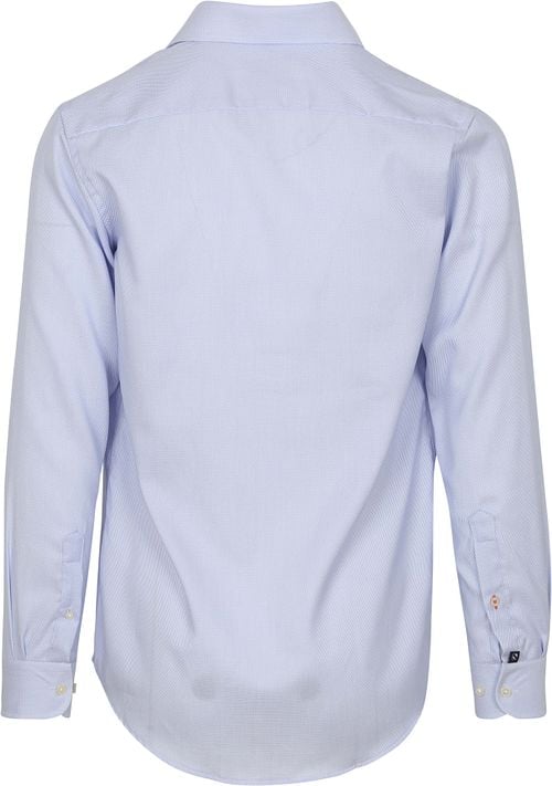 Suitable Overhemd Jacquard Luxe Lichtblauw