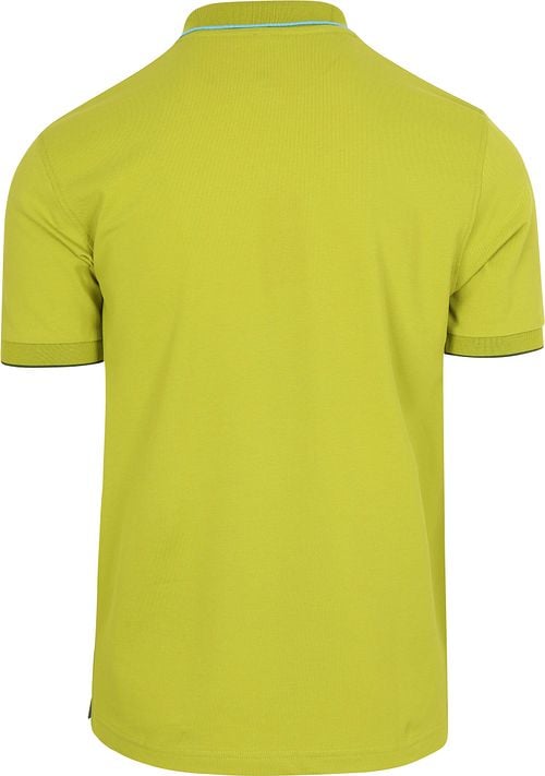 Sun68 Polo Shirt Small Stripe Collar Light Green Product / Achterkant