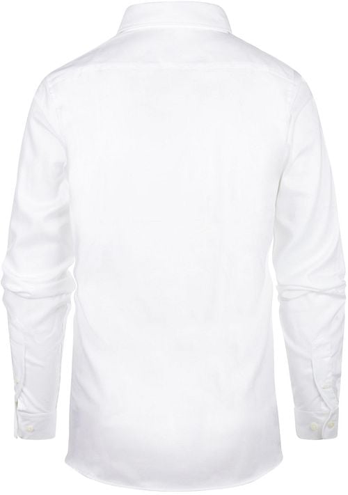 Steppin' Out Extra Long Sleeves Overhemd Twill Wit Product / Achterkant