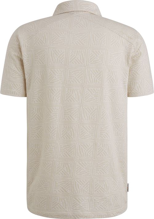 Cast Iron Polo Jacquard Impression Ecru Product / Achterkant