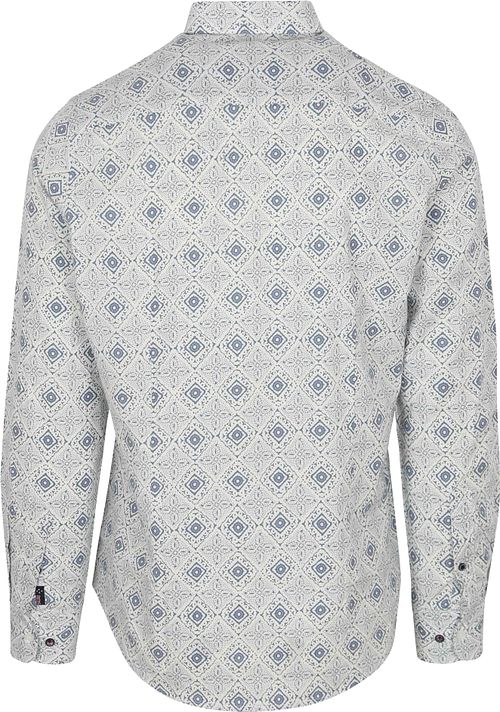 NZA Shirt Karson Linen Blend Blue Product / Achterkant
