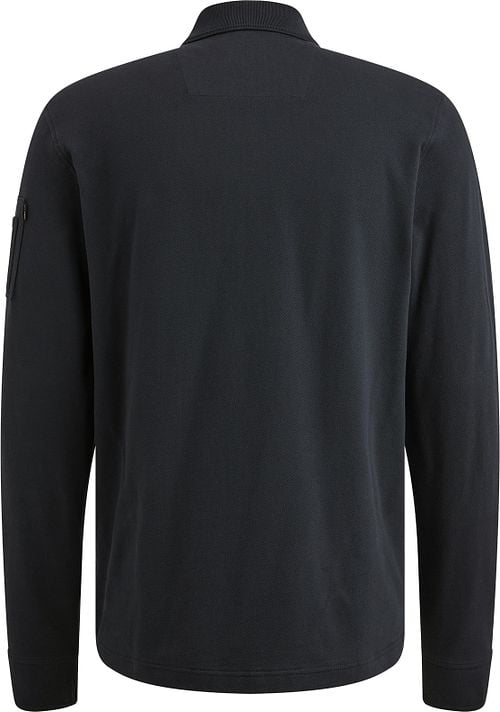 PME Legend American Classic Longsleeve Polo Shirt Navy Product / Achterkant