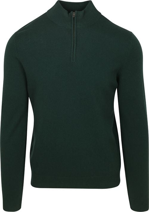 Steppin' Out Half Zip Trui Merinowol Caccia Groen