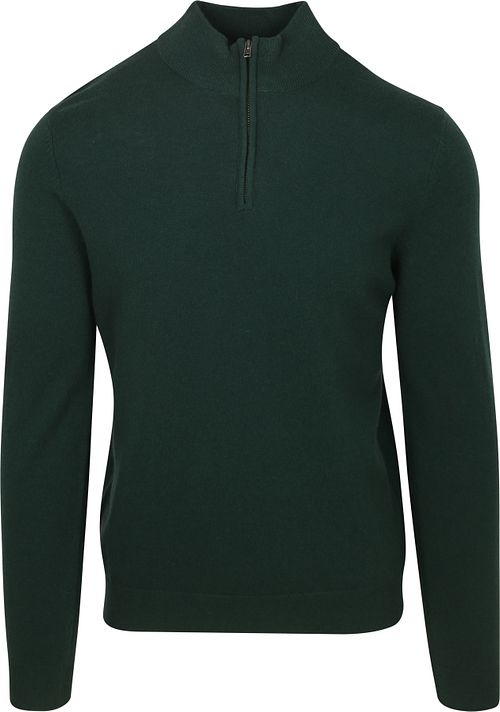 Steppin' Out Pull Half Zip Laine Merino Vert Caccia