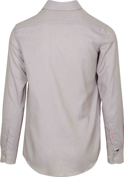 Suitable Overhemd Jacquard Luxe Rood