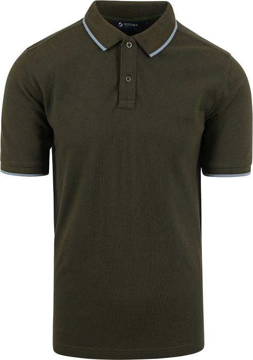 Suitable Respect Polo Tip Ferry Olijfgroen Product