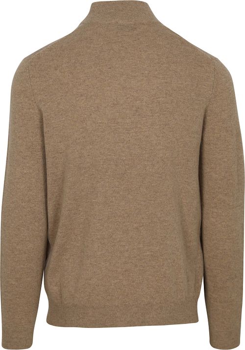 Steppin' Out Half Zip Pullover Merino Wool Beige