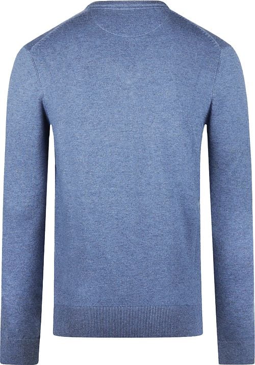 McGregor Pullover Merino Wool V-Neck Faded Blue Product / Achterkant