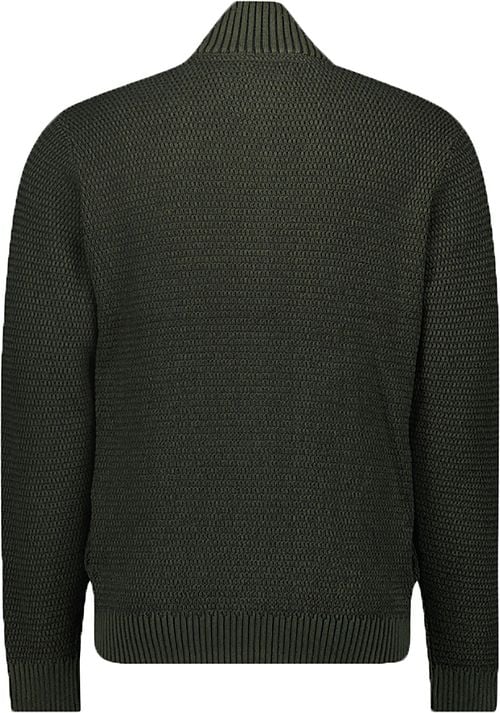 No Excess Strickjacke Zipper Dunkelgrün Product / Achterkant