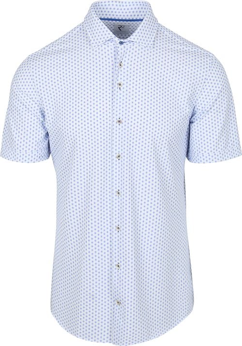 R2 Shirt Short Sleeves Seersucker Blue Product