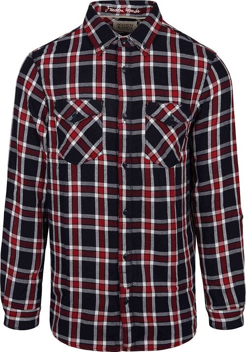 Scotch and Soda Overhemd Ruit Navy Product