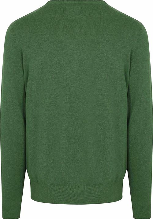 Steppin' Out Pull Cotton Cashmere Col-V Vert Product / Achterkant