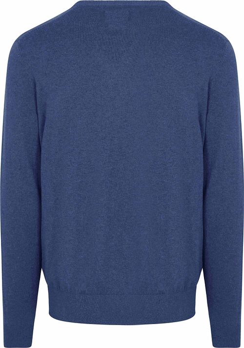 Steppin' Out Pullover Cashmere V-Ausschnitt Kobaltblau Product / Achterkant