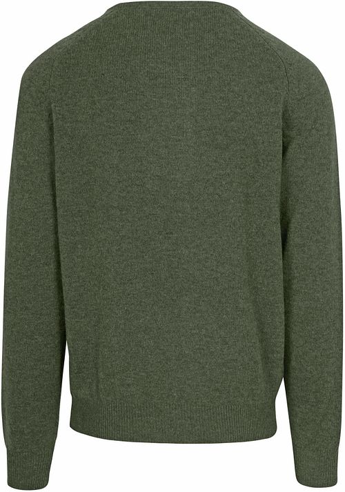 Steppin' Out Pullover Lambswool Olive Green Product / Achterkant