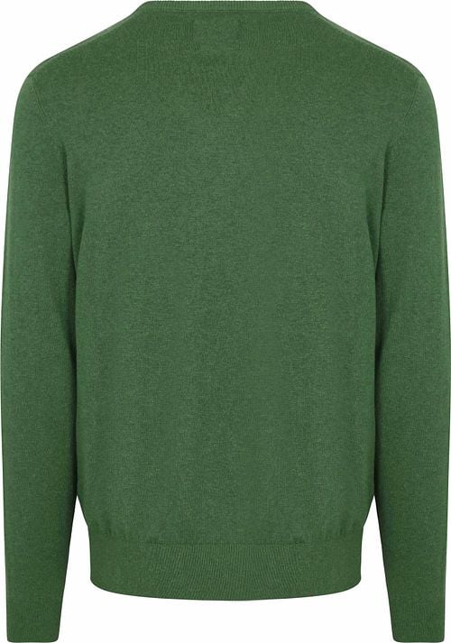 Steppin' Out Pullover Cotton Cashmere V-Neck Green Product / Achterkant