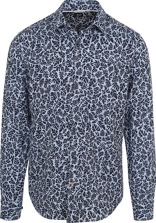 BOSS Hemd Leinen Druck Blau Product