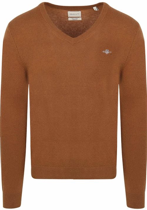 Gant Pullover V-Hals Woolblend Camel Product