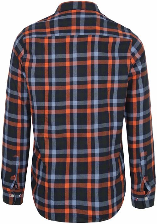 NZA Hemd Westküste Flanell Kariert Blau Product / Achterkant