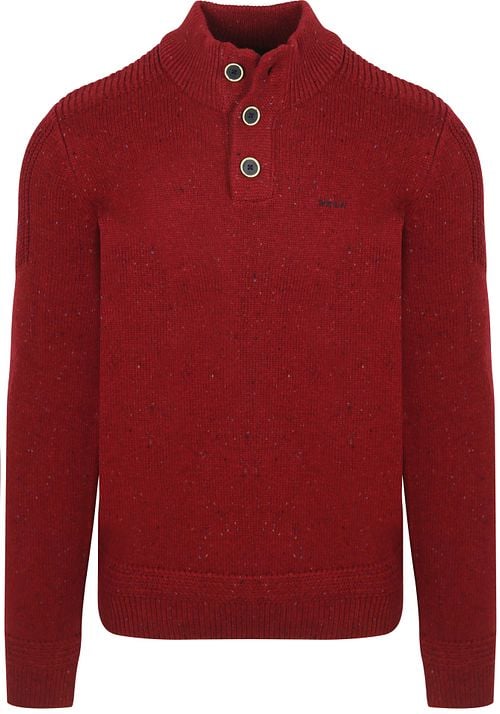 NZA Pullover Mocker Conor Melange Cherry Red Product