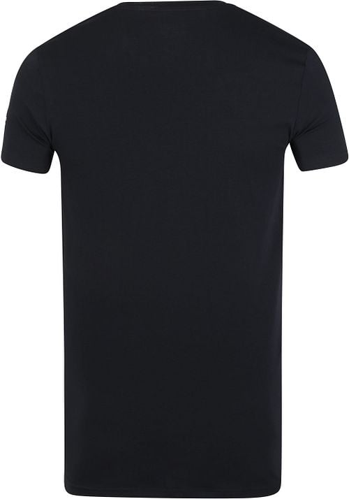 PME Legend Basic T-Shirt 2er Pack O-Ausschnitt Schwarz Product / Achterkant