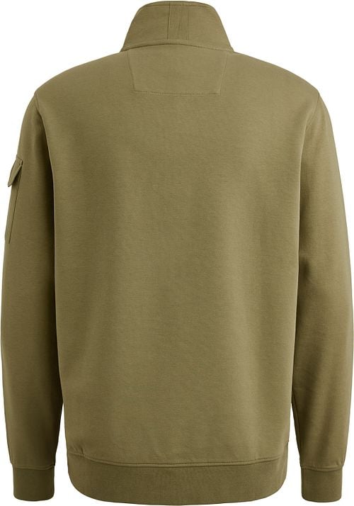 PME Legend Half Zip Sweater Interlock Jersey Olive Product / Achterkant